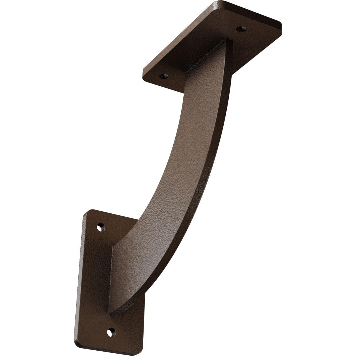 Ekena Millwork 2"W x 7"D x 7"H Bradford Steel Bracket, Hammered Brown