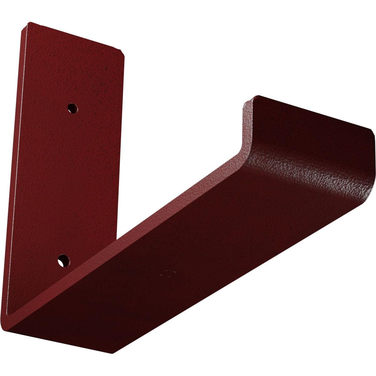 Hammered Bright Red Steel 6"x8" Shelf Bracket for Urban Chic Decor