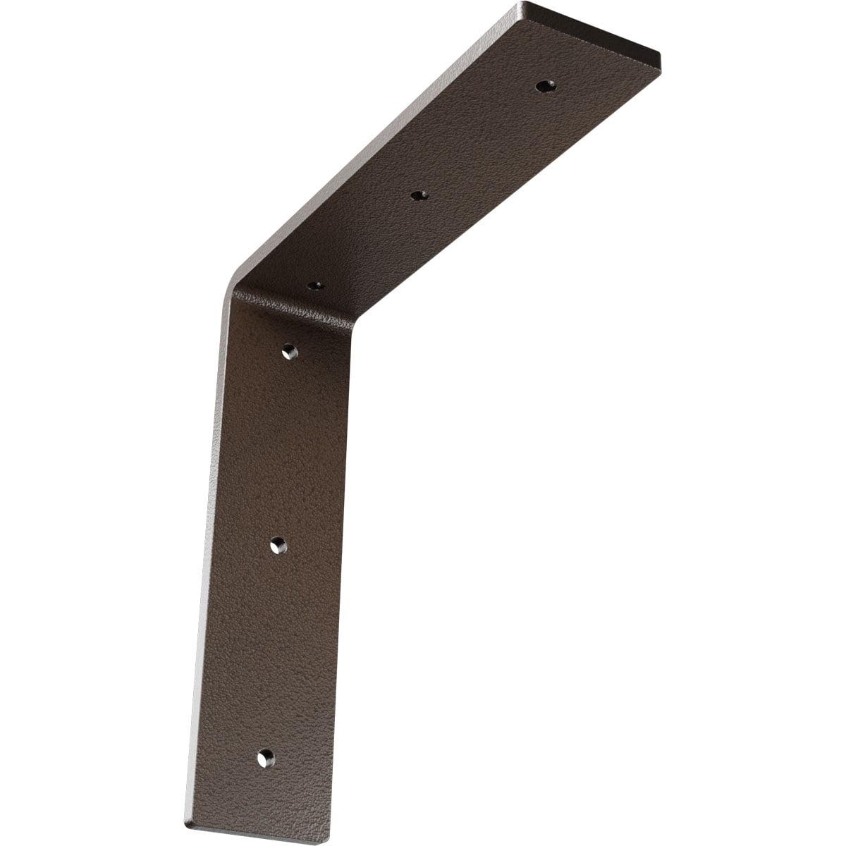 Ekena Millwork 2"W x 8"D x 8"H Hamilton Steel Bracket, Hammered Brown