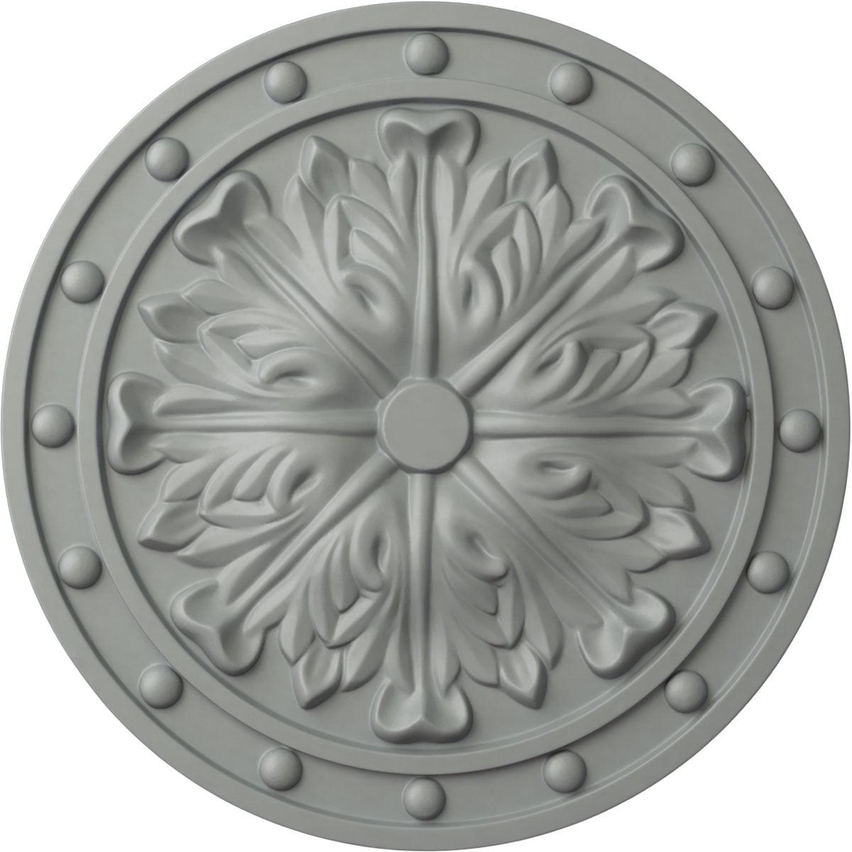 Primed Polyurethane Acanthus Leaf Ceiling Medallion, 20.5"