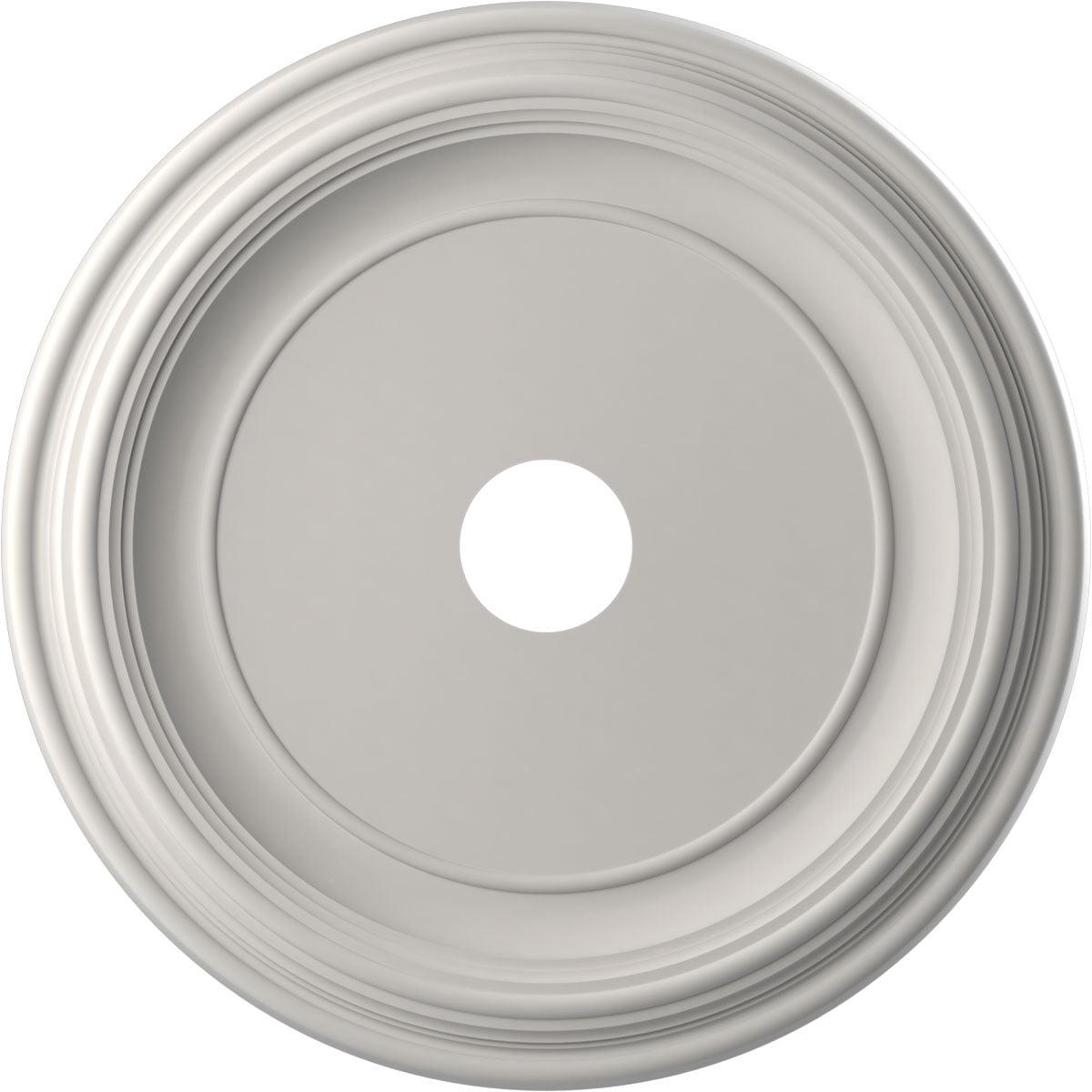 Blossom White 22" Traditional PVC Ceiling Medallion