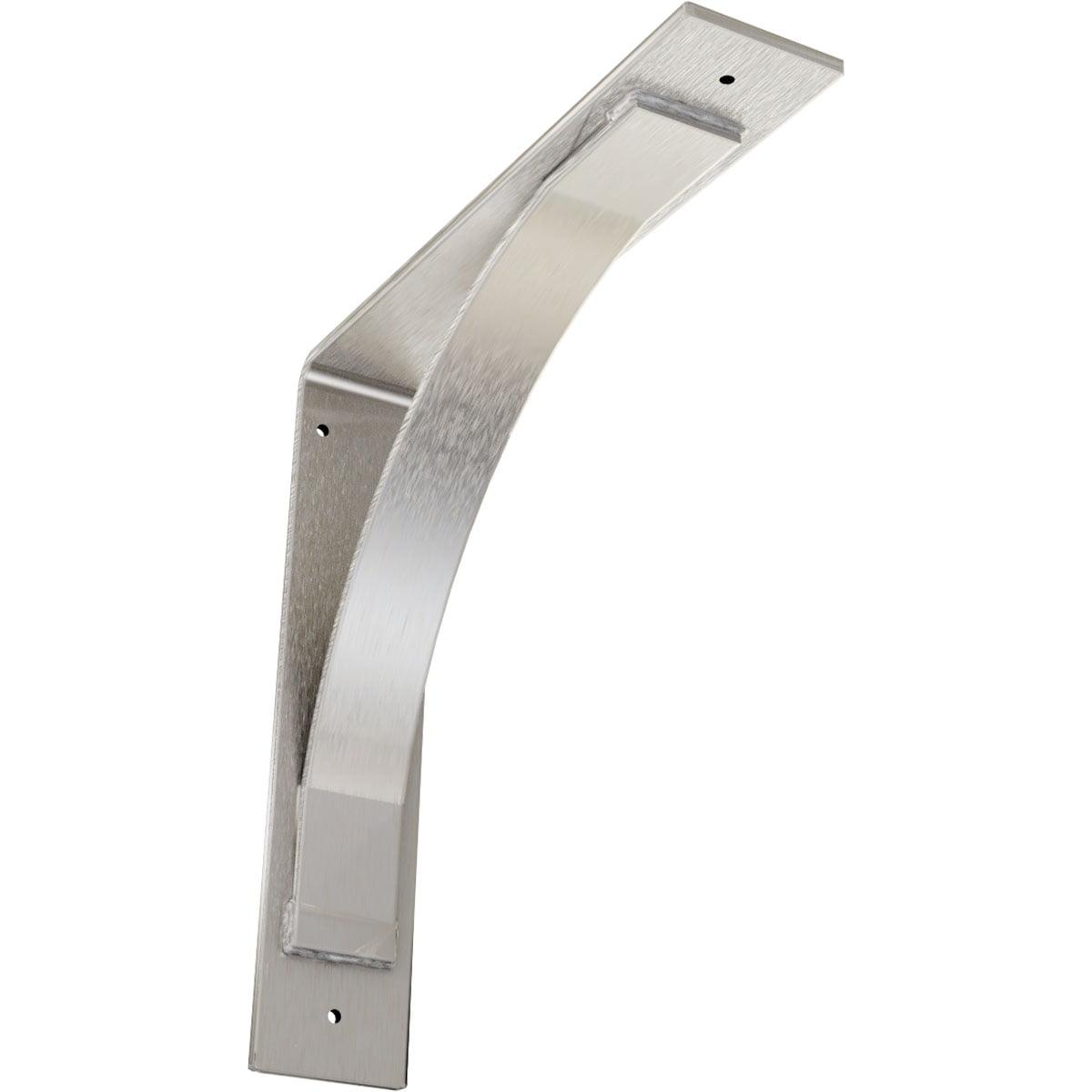 14" Stainless Steel Industrial Bracket for Shelving and Countertops