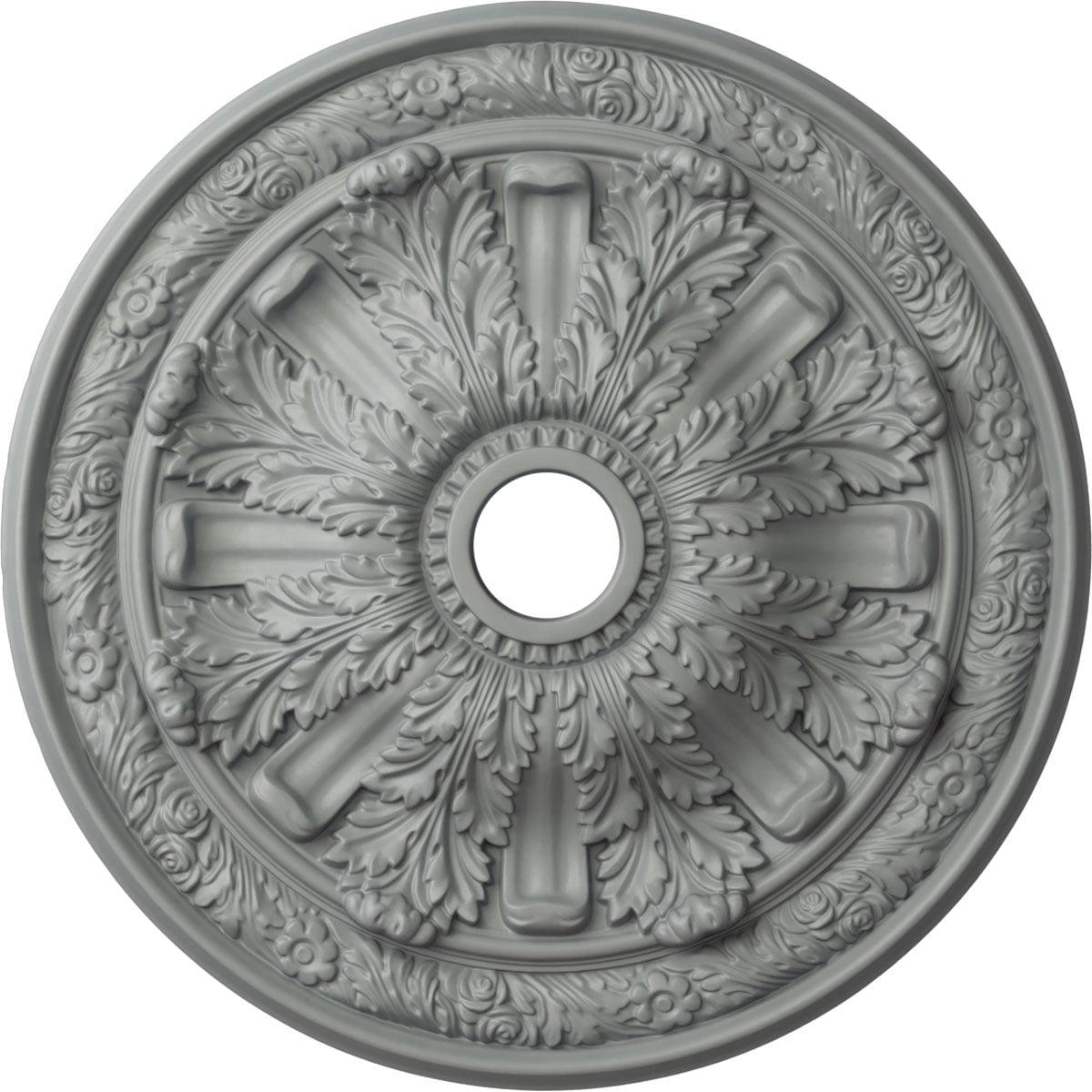 Primed Gray 30" Decorative Urethane Ceiling Medallion