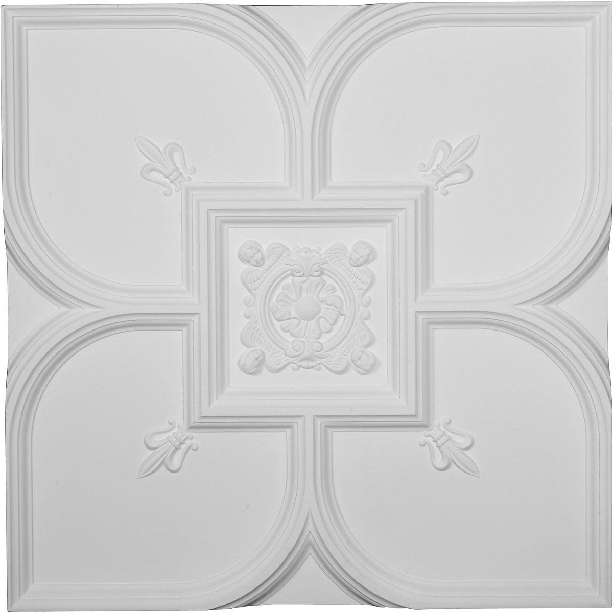 Elegant Fleur-de-lis 31.5'' White Urethane Ceiling Medallion