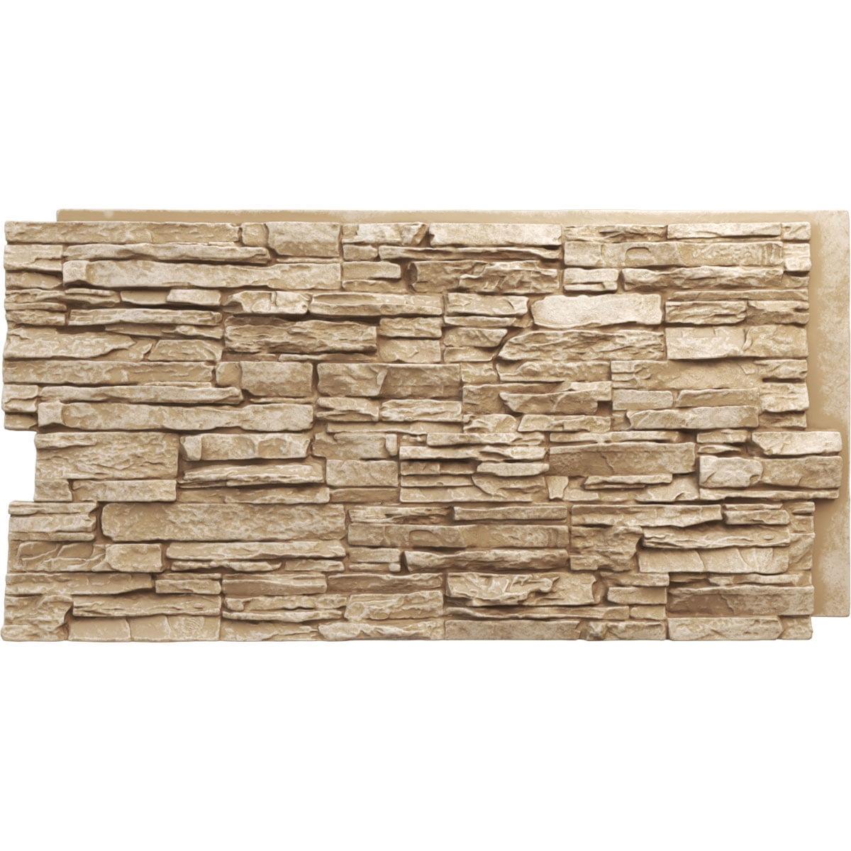 Canyon Ridge Stacked Faux Stone 45.75" x 24.5" Wall Paneling