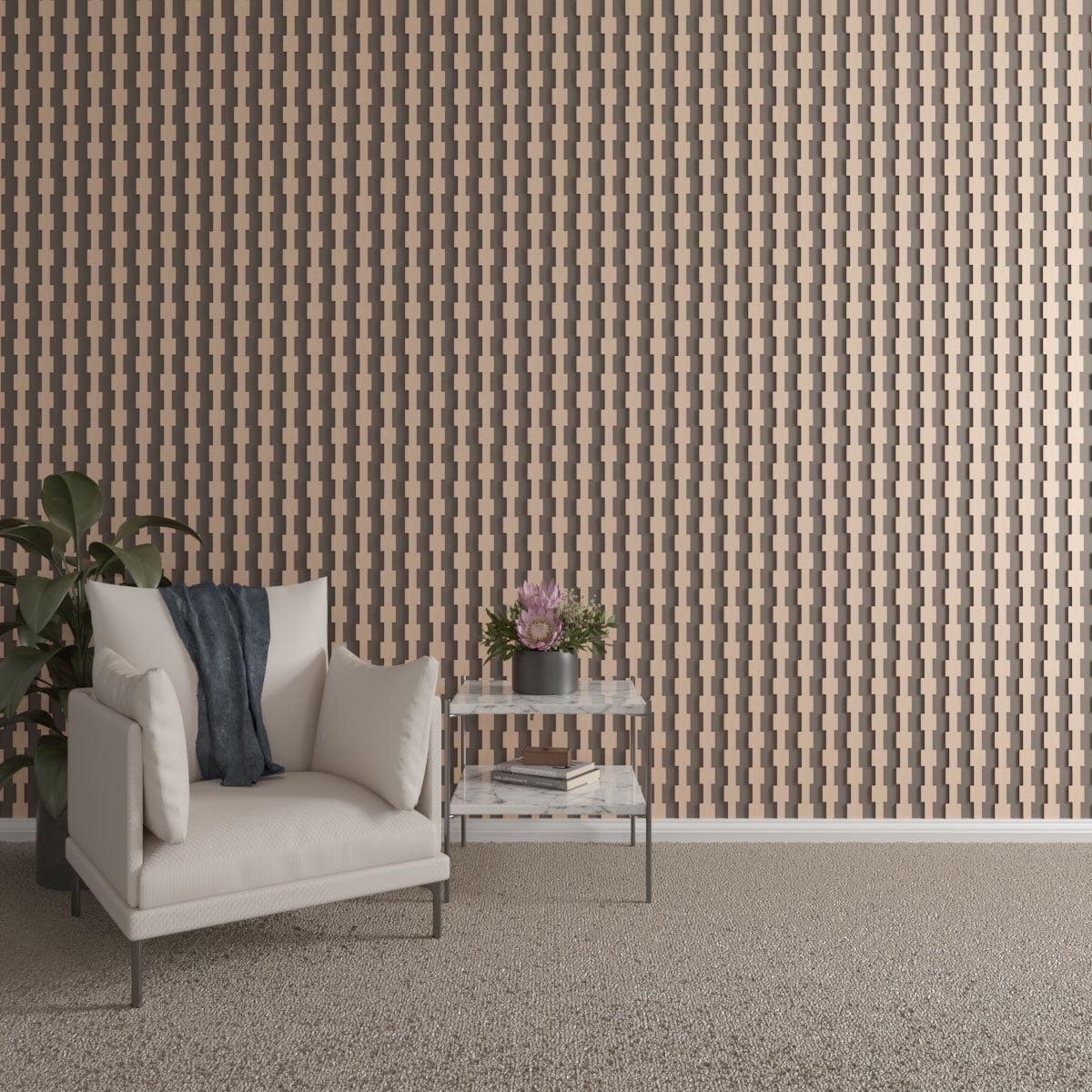 Ekena Millwork Midland Adjustable Wood Decorative Slat Wall Panel Kit