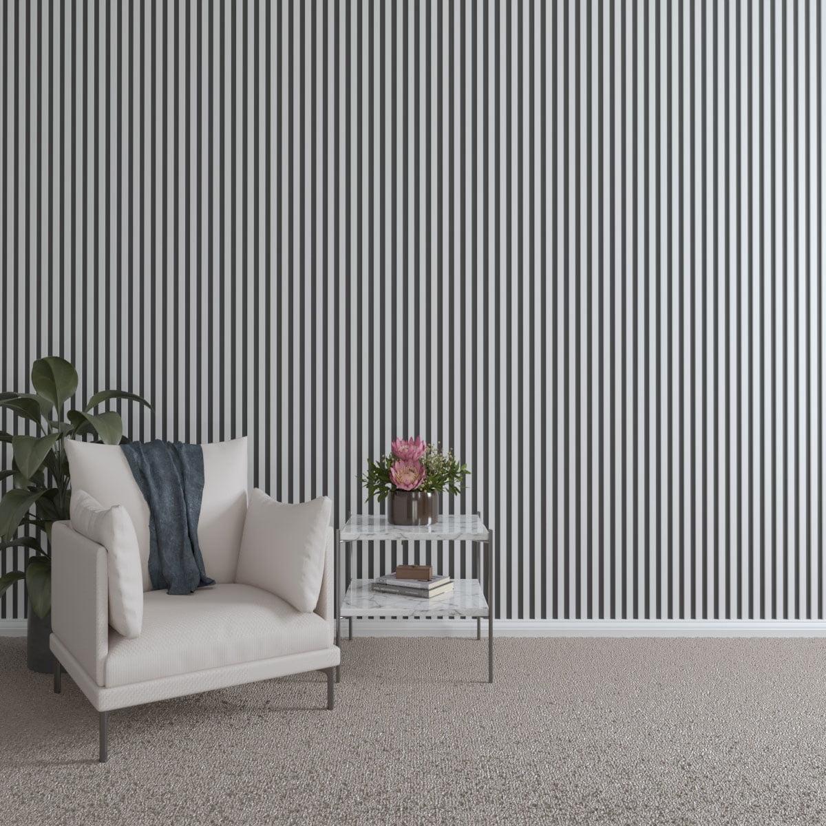 47"H Black and White PVC Slat Wall Panel Kit