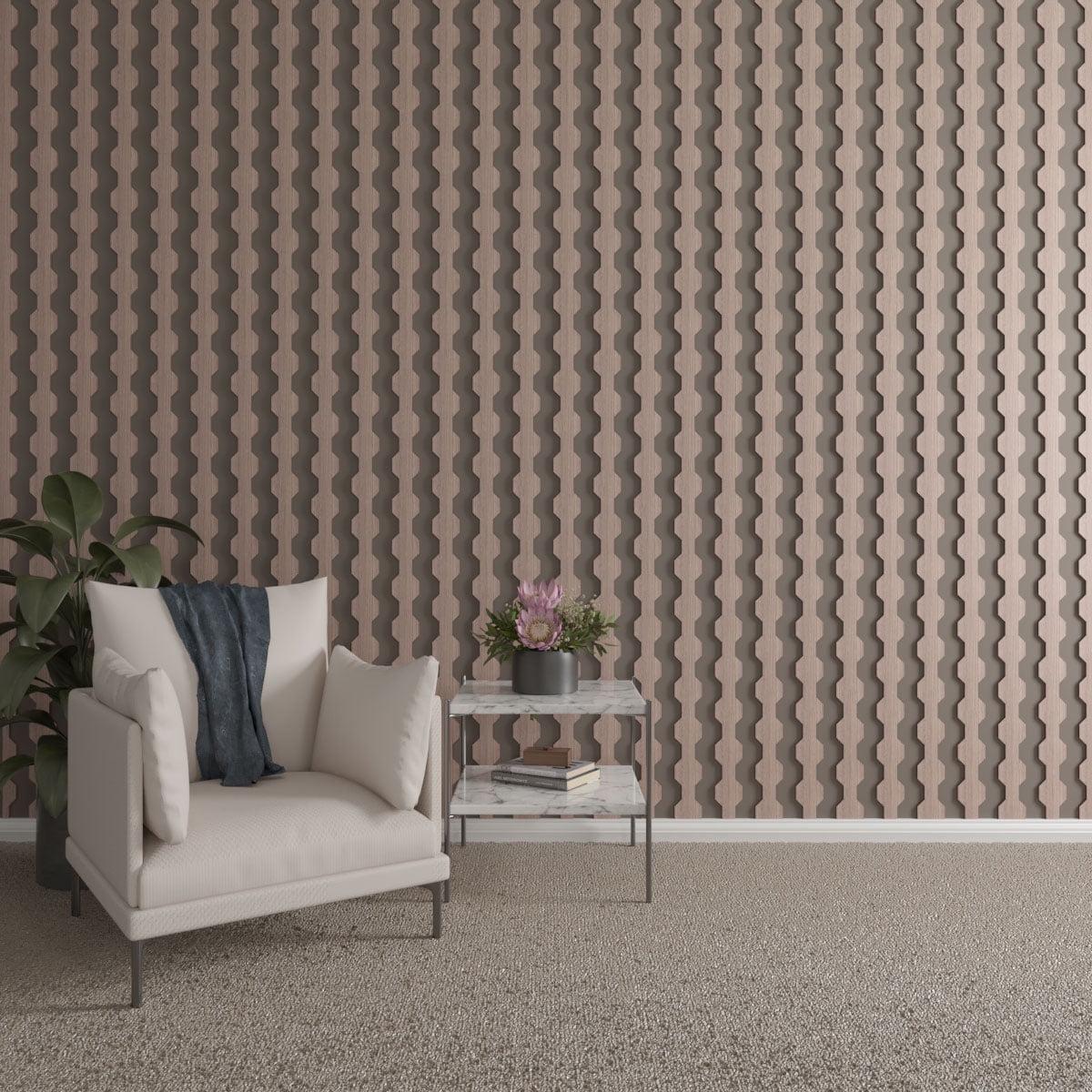 Ekena Millwork Pontiac Adjustable Wood Decorative Slat Wall Panel Kit