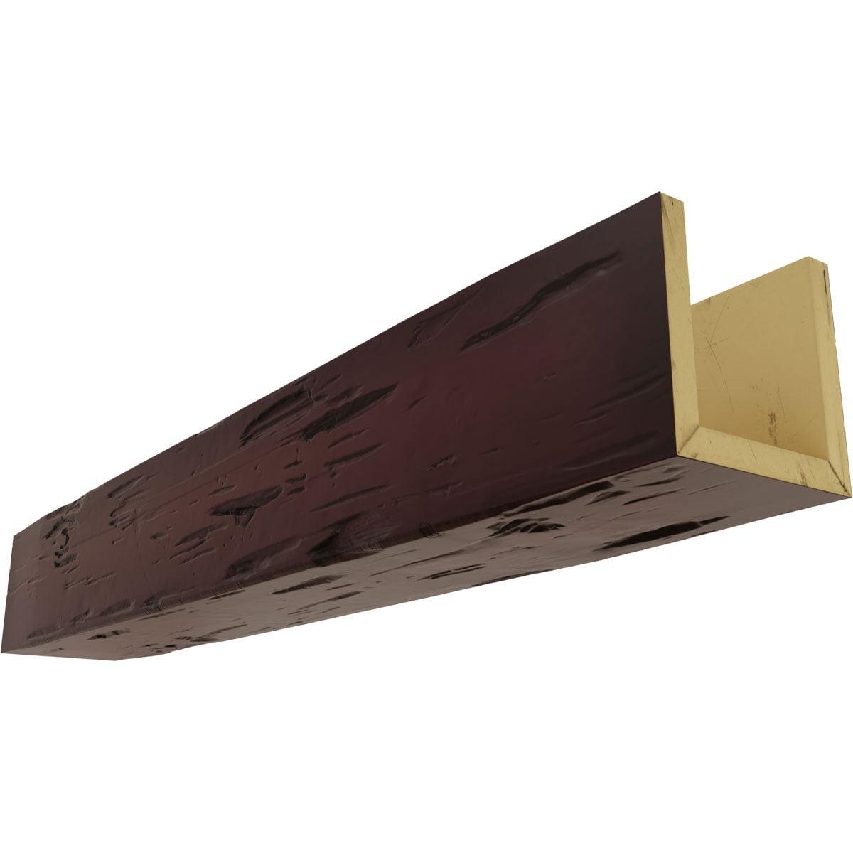 Ekena Millwork Pecky Cypress Endurathane Faux Wood 3-Sided Ceiling Beam (U-beam)