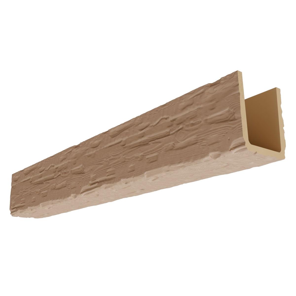 Ekena Millwork Salvaged Timber HeritageTimber Faux Wood 3-Sided Ceiling Beam (U-Beam)