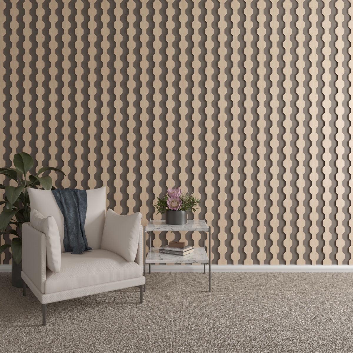 Ekena Millwork Pontiac Adjustable Wood Decorative Slat Wall Panel Kit