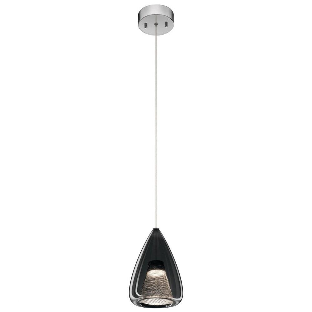 Elan 84019 Zin 1 Light 7" Wide Mini Pendant - Chrome