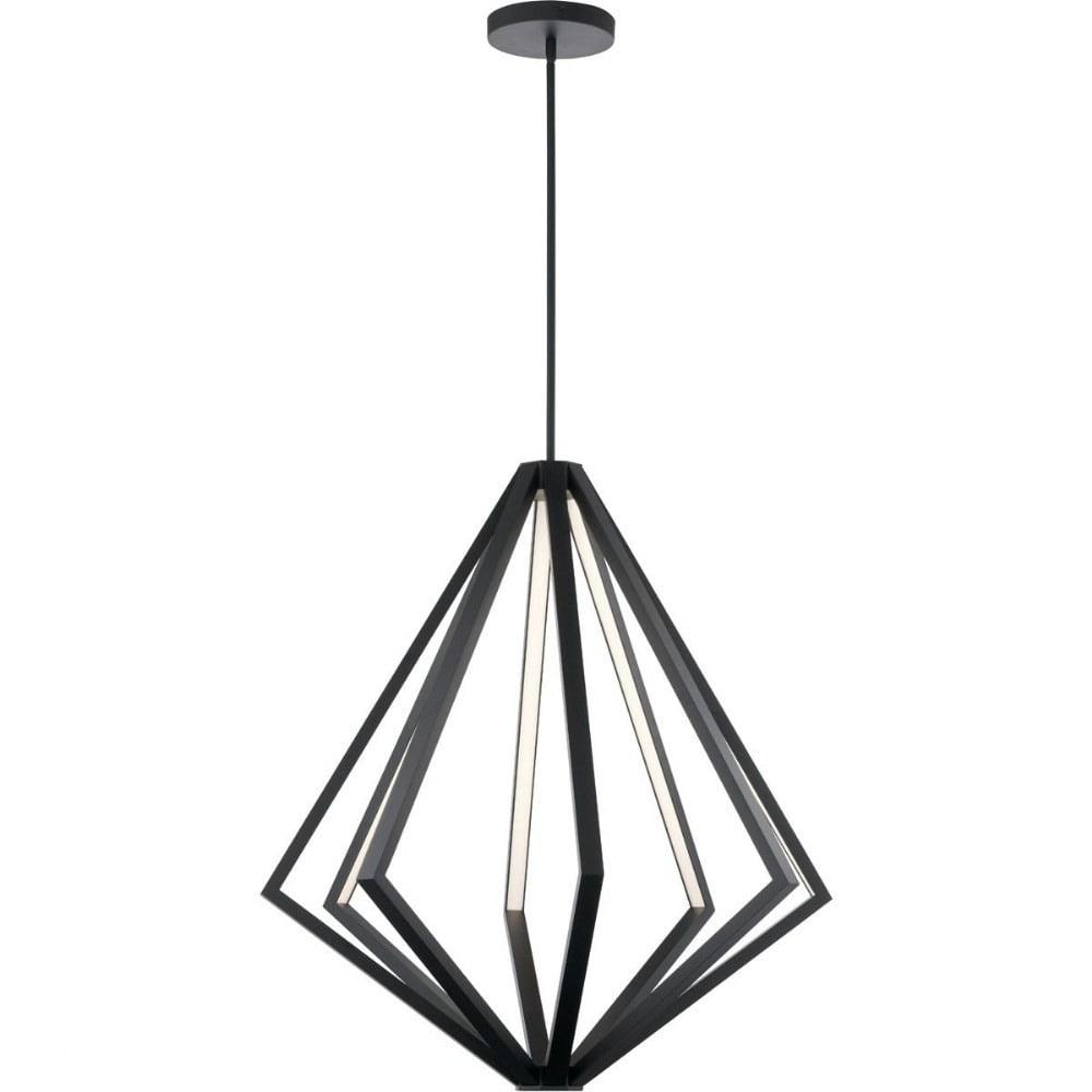 84087-Elan Lighting-Everest - 35.5 Inch 8 LED Chandelier-Matte Black Finish    -Traditional Installation