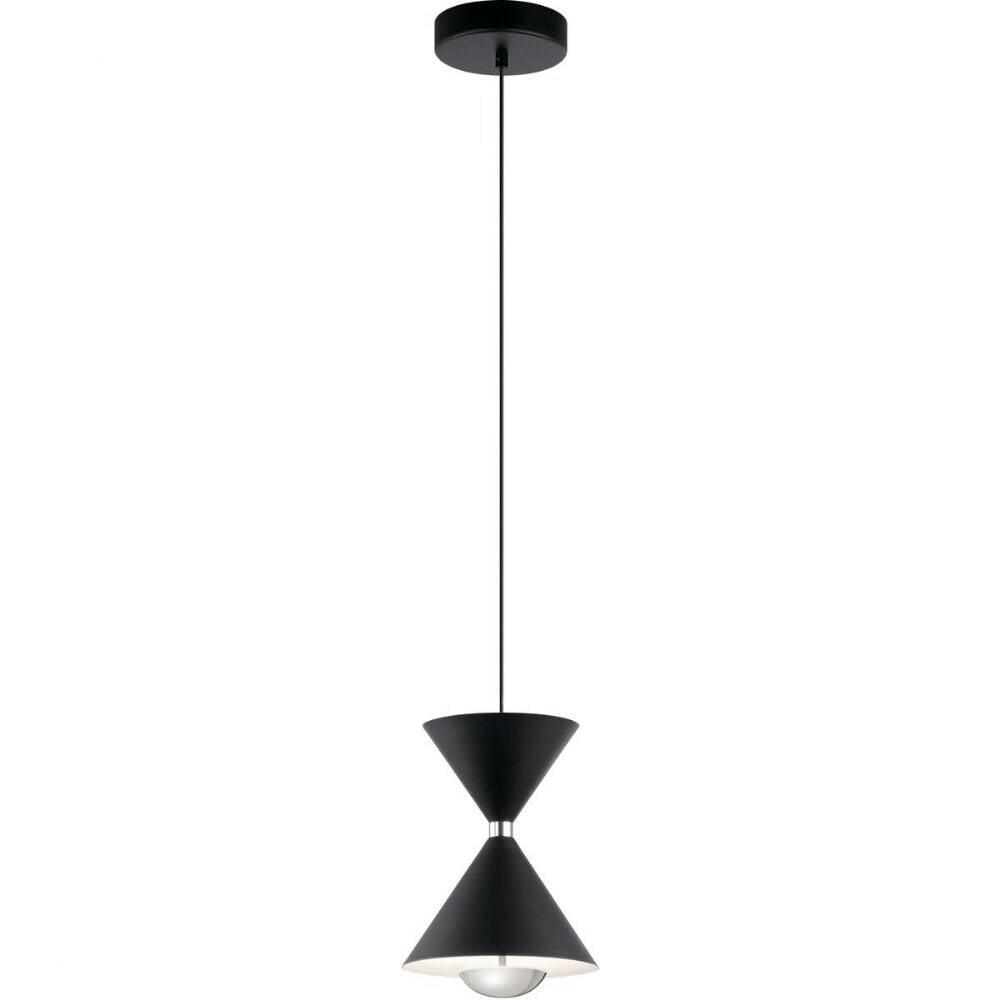 Kordan™ 1 - Light Matte Black/Polished Nickel LED Single Pendant