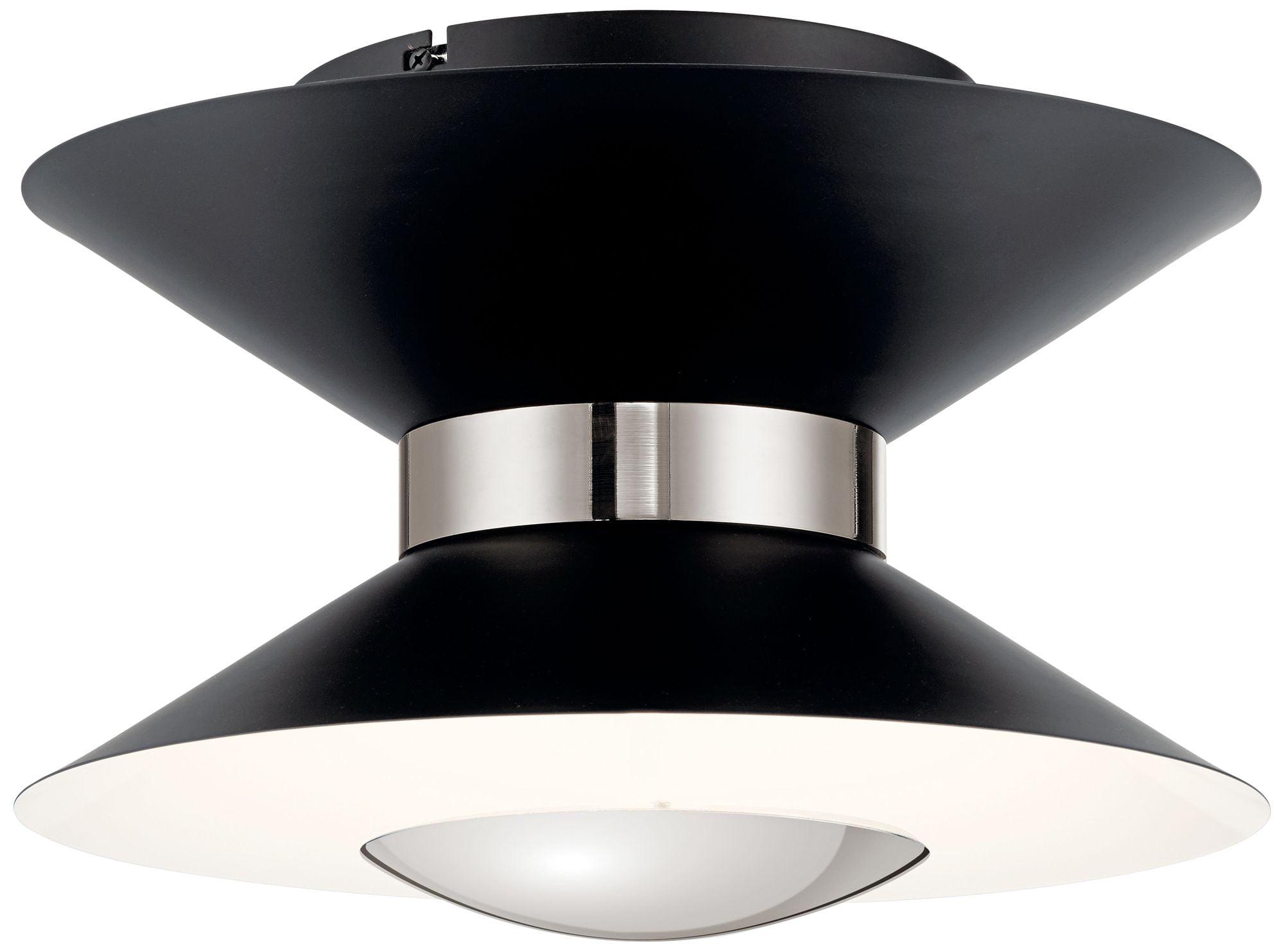 Elan Lighting - Kordan - 14 Inch 18W 1 LED Semi-Flush Mount-Matte Black Finish -