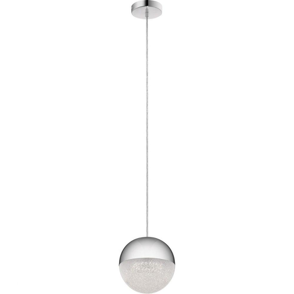 Elan Lighting - Moonlit - 7.75 Inch 1 LED Mini Pendant-Chrome Finish-Clear Glass