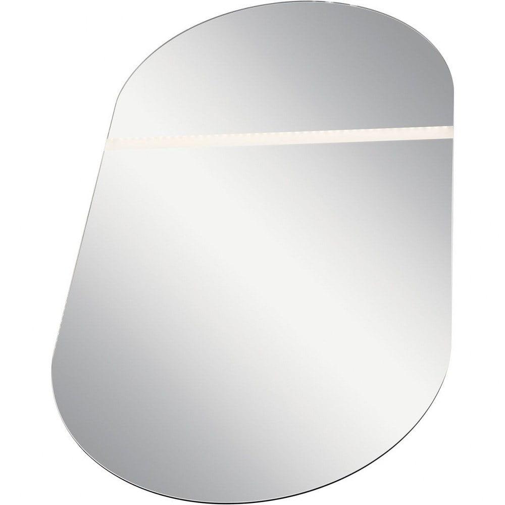 Radana 28" Frameless Aluminum LED Vanity Mirror with Touch Dimmer