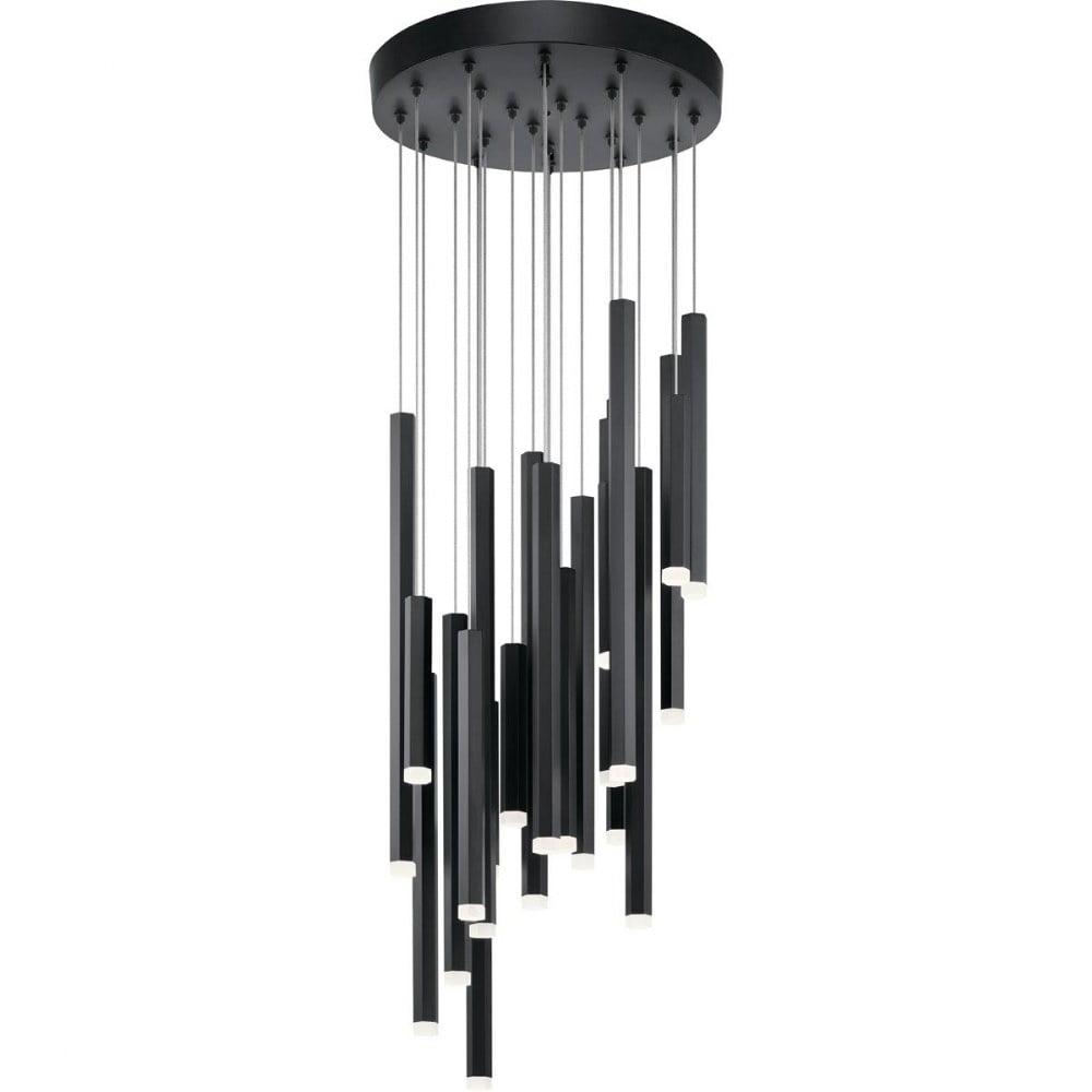 Elan 18" Black Glass LED Cluster Pendant Light