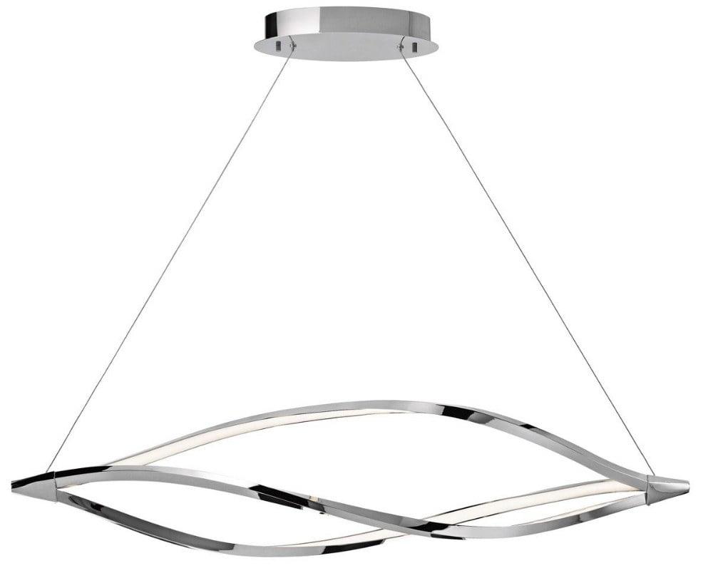 Elan Meridian Large Chrome LED Linear Chandelier