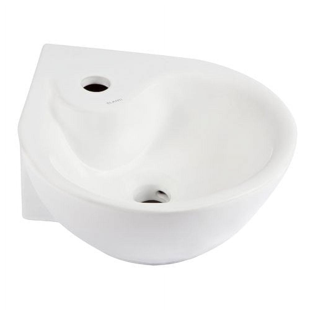 Elanti Elanti 13.5'' White Vitreous China Specialty Bathroom Sink with Overflow 1605