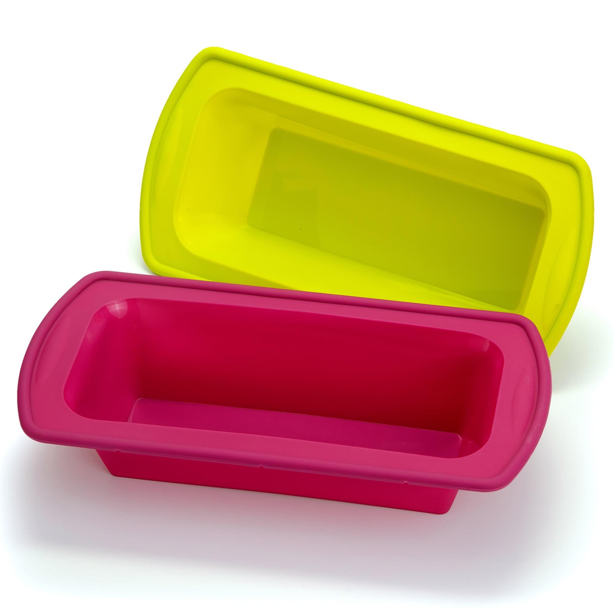 Elbee Rectangular Silicone Non-Stick Loaf Pan Set with Lid