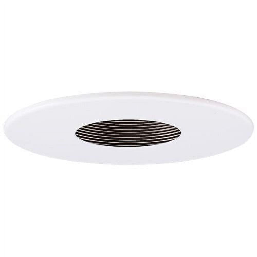 4-Inch Black and White Aluminum LED Recessed Trim