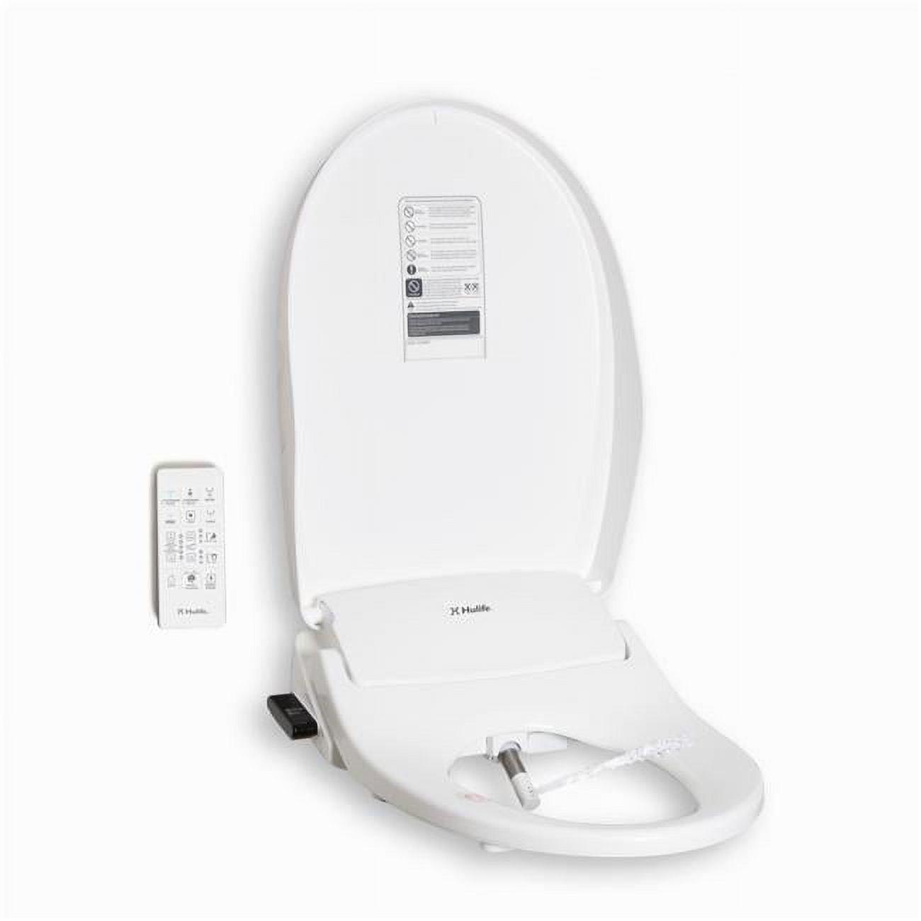 Hulife White Electric Bidet Seat with Heated Water and Air Dryer