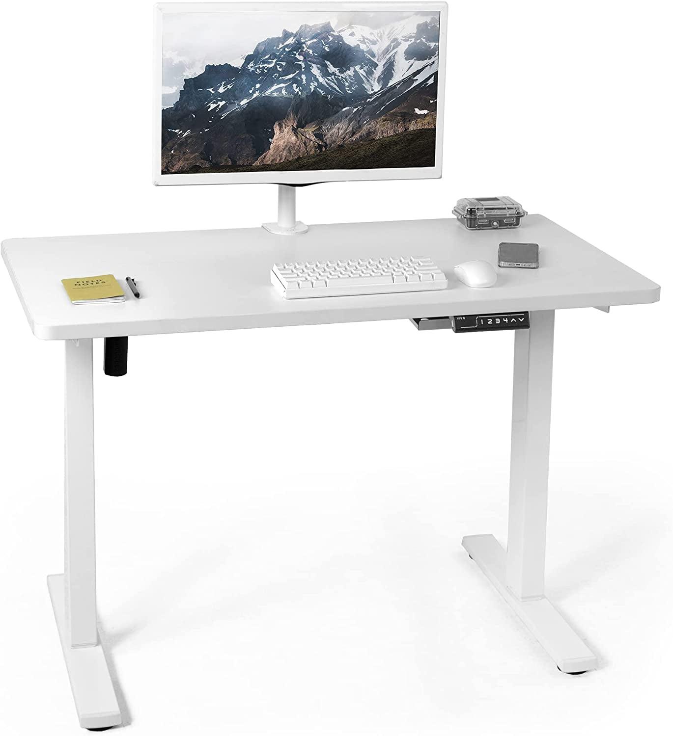 VIVO Single Motor Electric Desk with Push Button Memory Controller