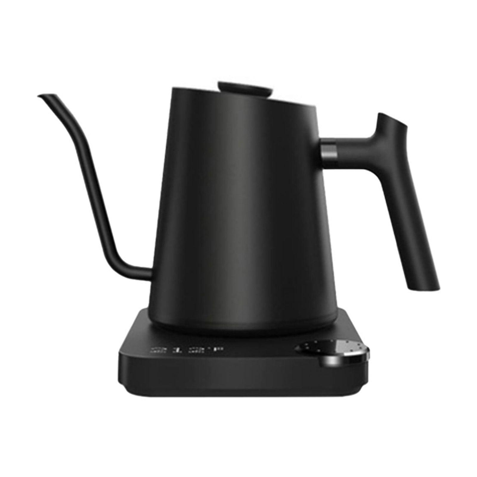 Black Stainless Steel Gooseneck Electric Kettle with Temperature Control