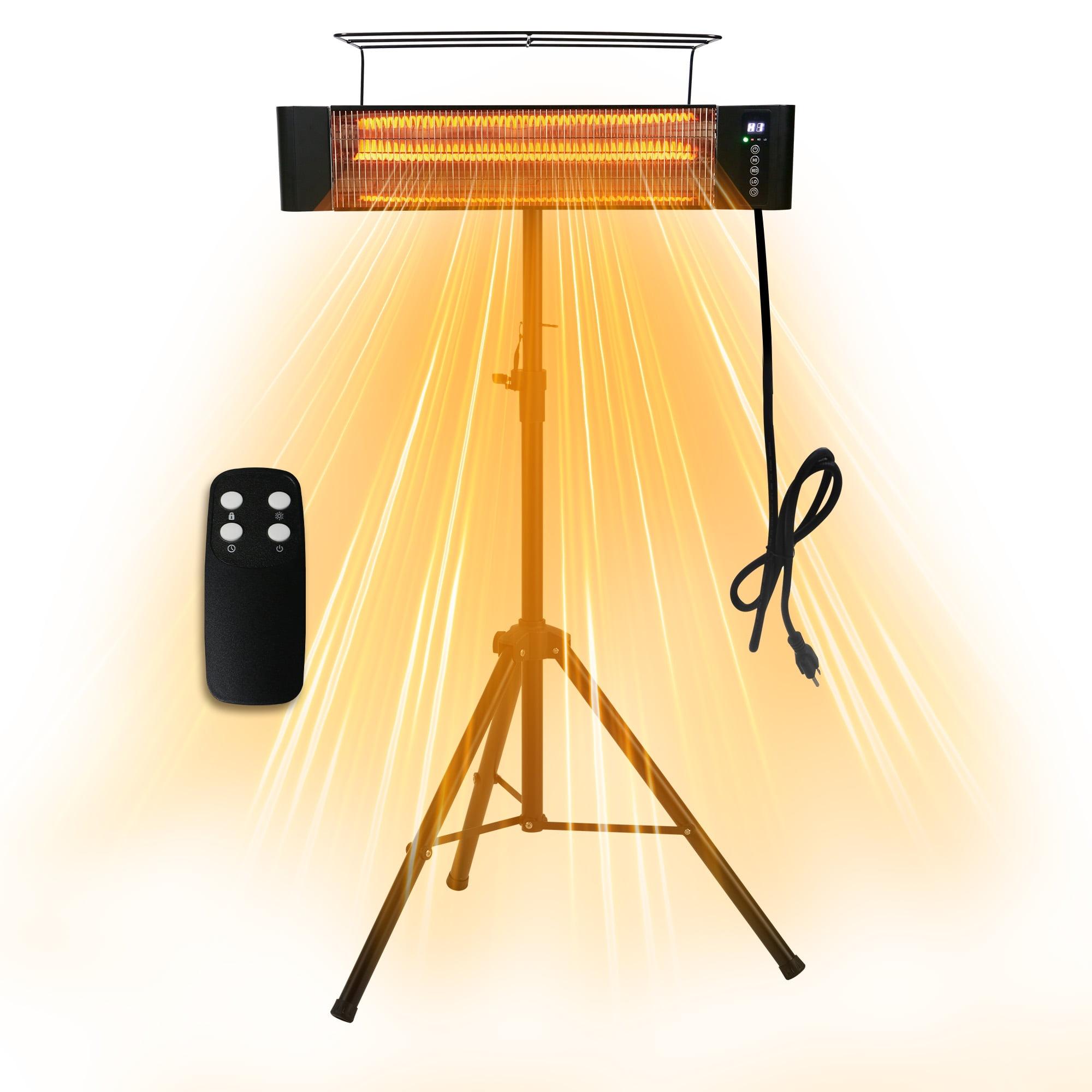 5200BTU Outdoor Patio Heater Electric Standing Infrared Heater Portable Space Heater