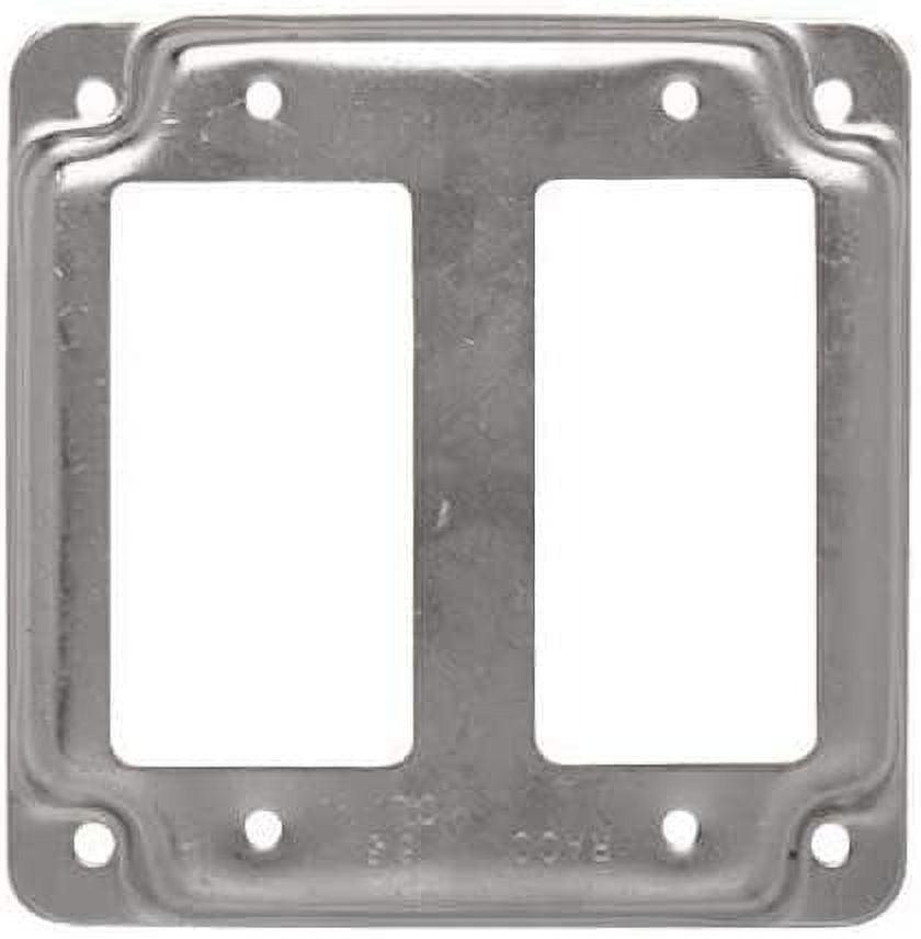 Raco  Square  Steel  2 gang Box Cover  For 2 GFCI Receptacles
