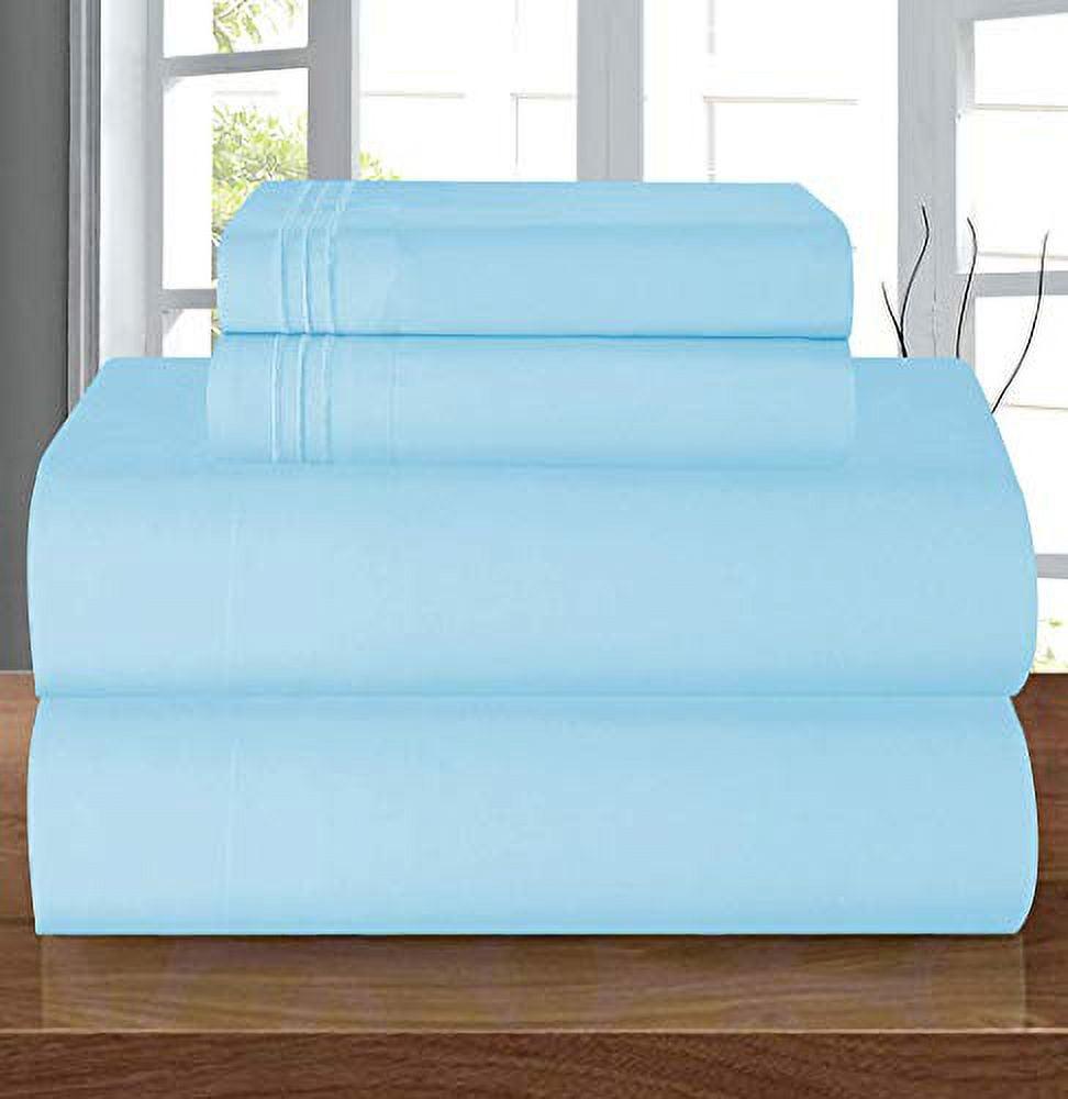 Elegant Comfort Luxury Soft 1500 Thread Count Egyptian 3-Piece Premium Hotel Quality Wrinkle Resistant Coziest Bedding Set, All Around Elastic Fitted Sheet, Deep Pocket, Twin/Twin XL, Aqua