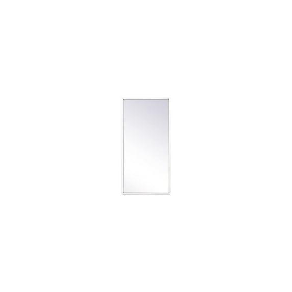 Elegant Decor Metal frame rectangle mirror 14x28 inch in white