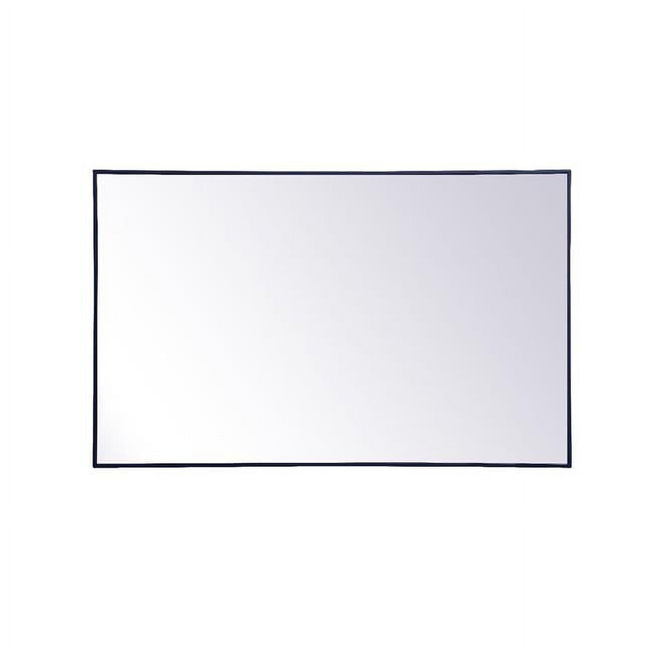 Elegant Lighting Metal frame rectangle mirror 30 inch x 48 inch in Blue