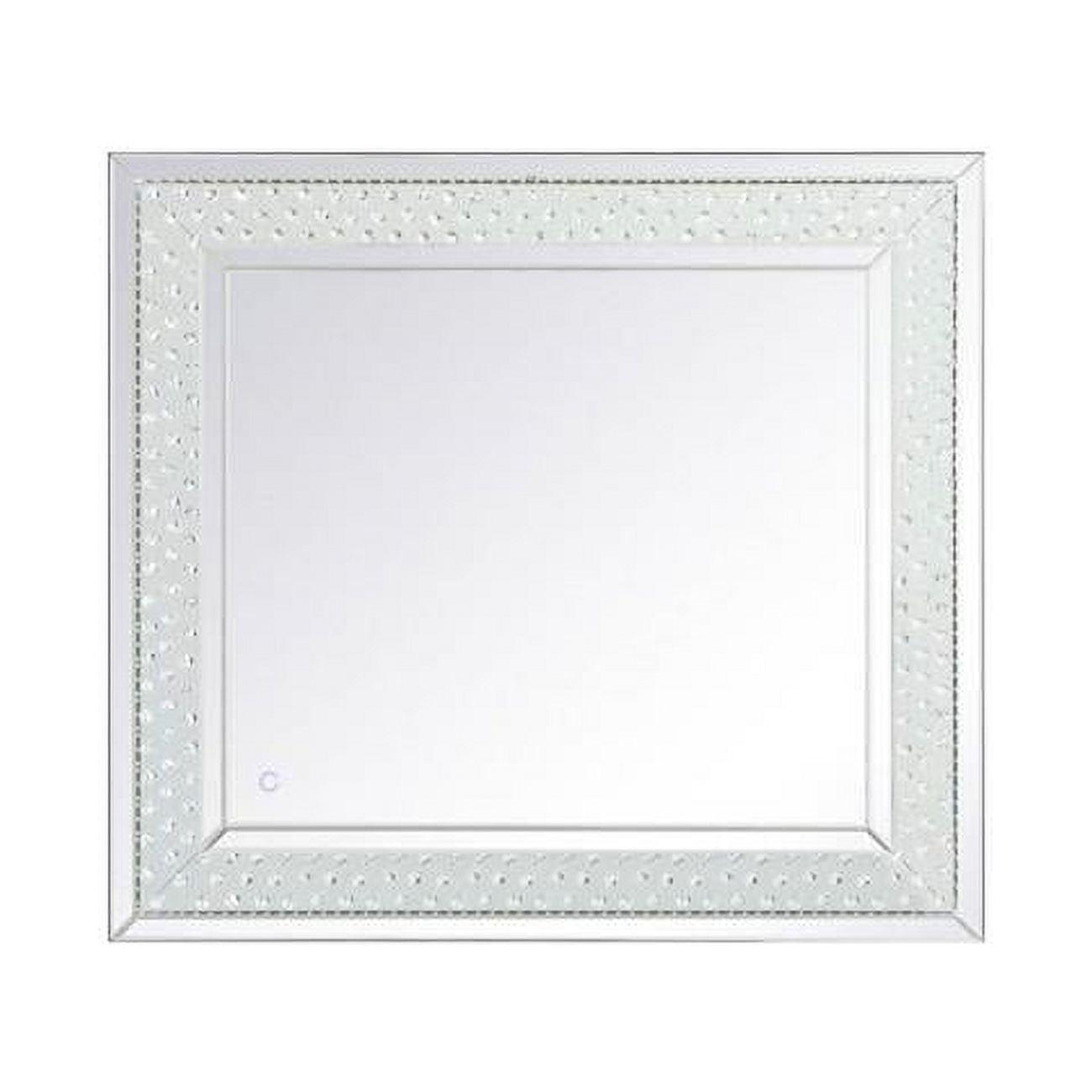 Elegant Decor  36 x 40 in. Raiden LED Crystal Mirror, Bronze