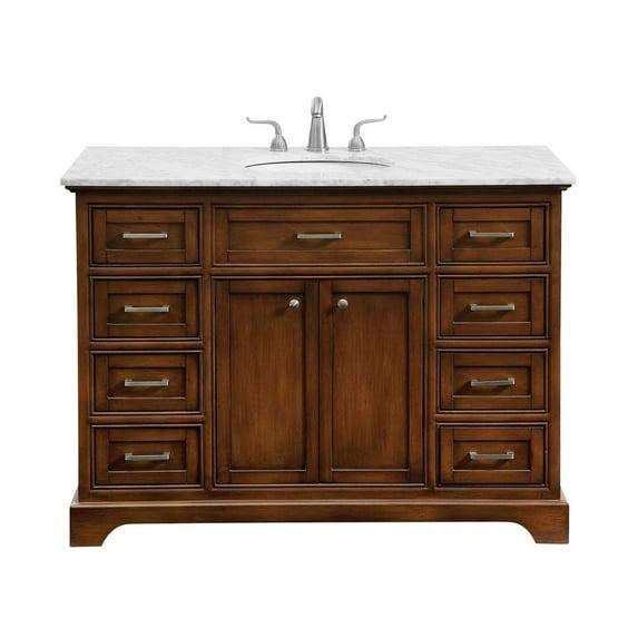 Birch Lane™ Hermes 48'' Single Bathroom Vanity with Marble Top