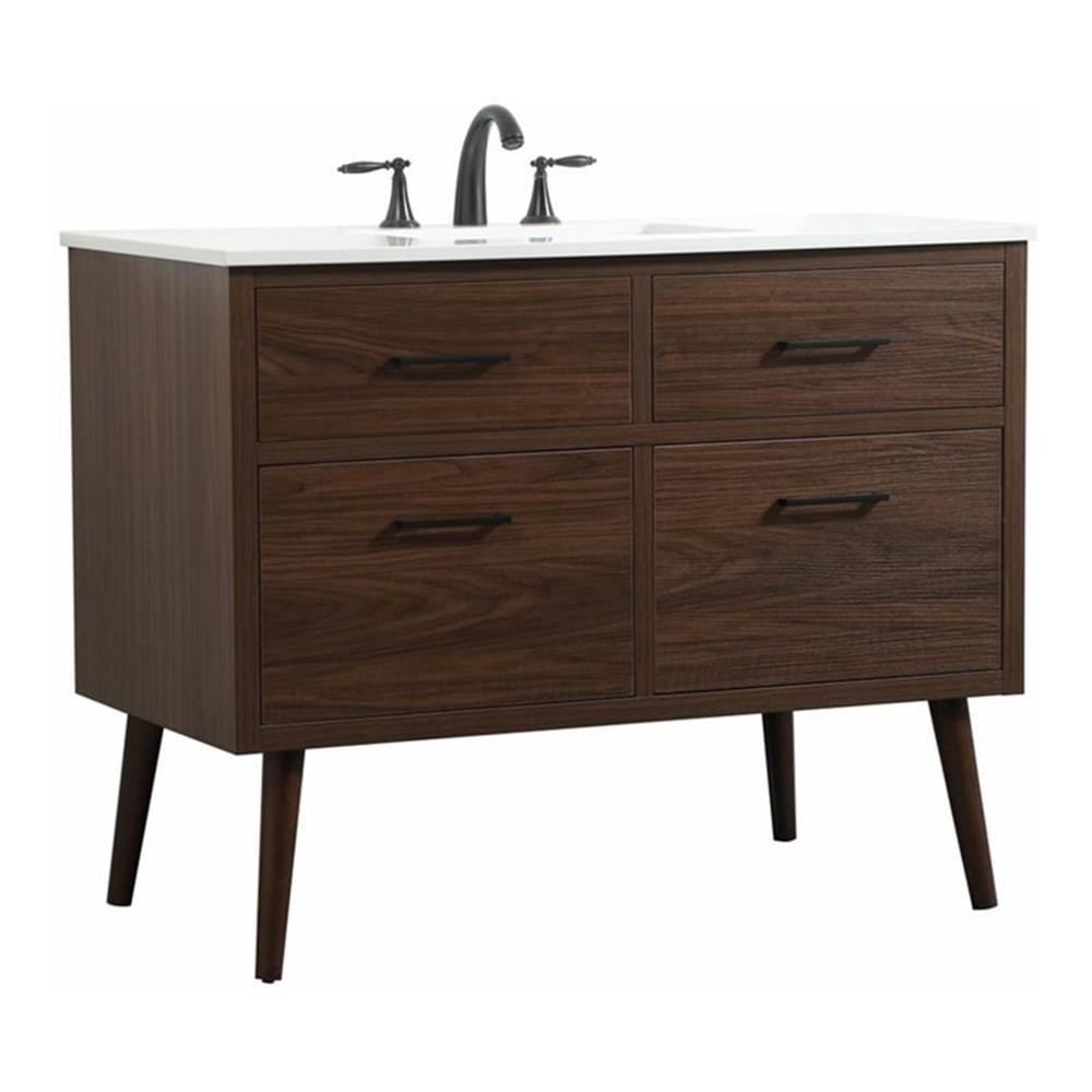 Elegant Kitchen and Bath Elegant Kitchen and Bath 42 Inch Single Bathroom Vanity in Natural Oak