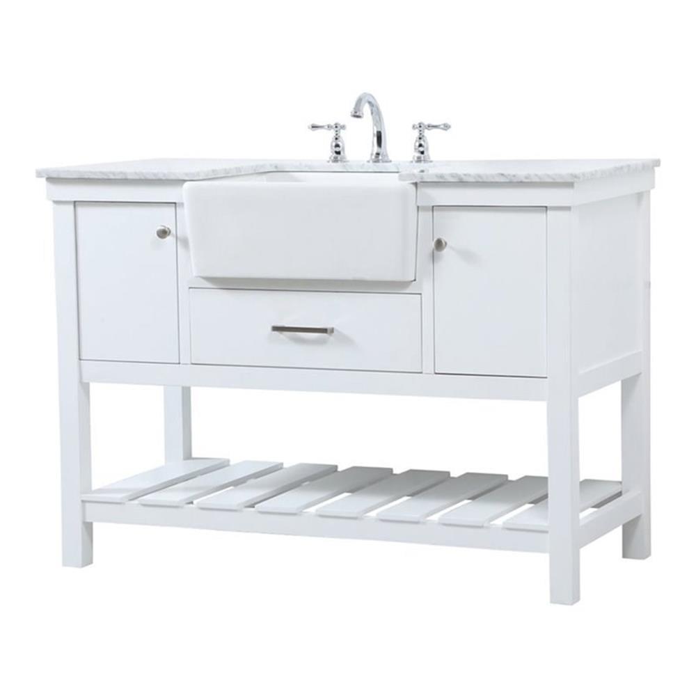 Pelaghia 48'' Single Bathroom Vanity with Marble Top