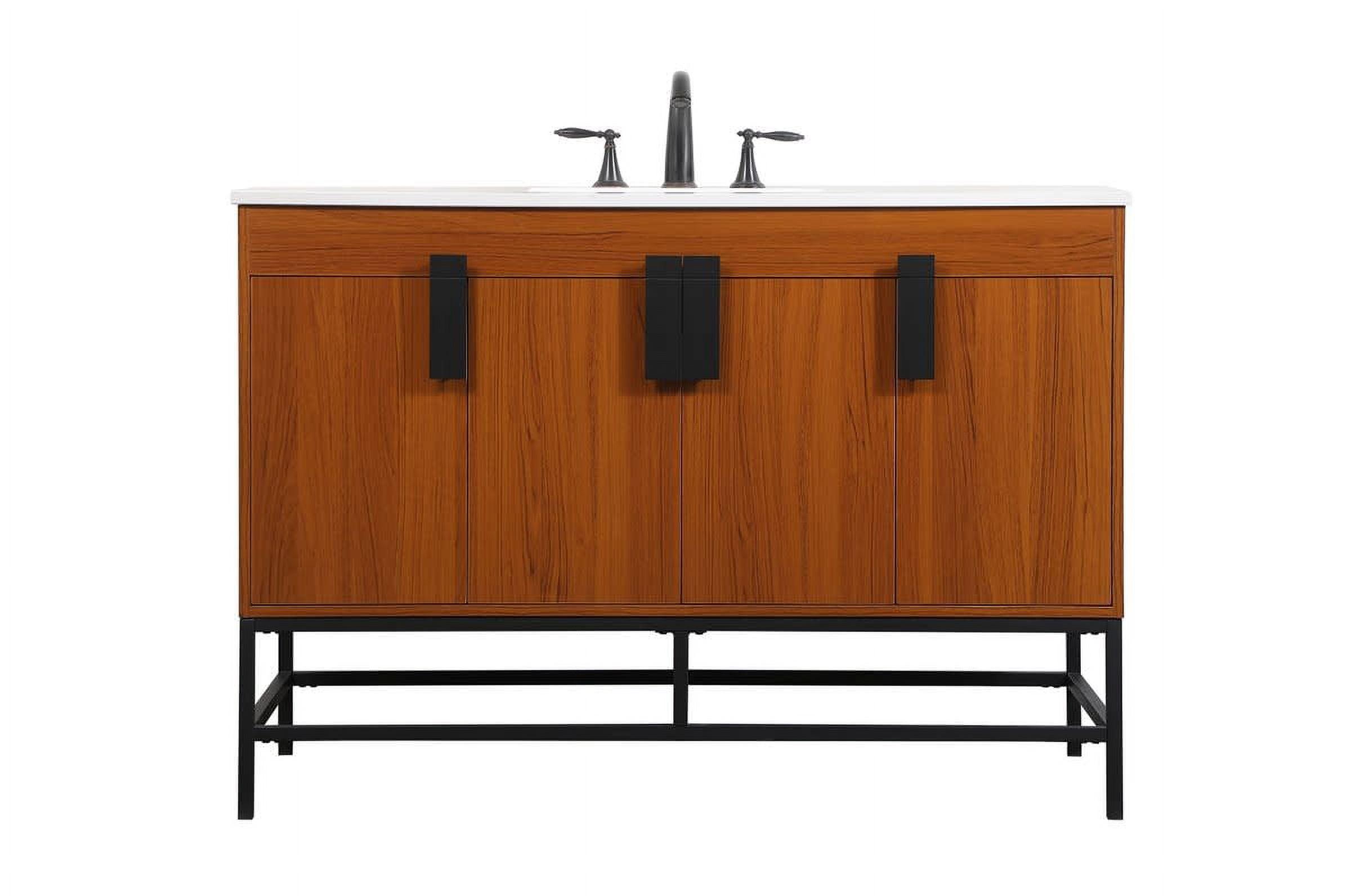 Eugene 48'' Single Bathroom Vanity with Engineered Marble Top