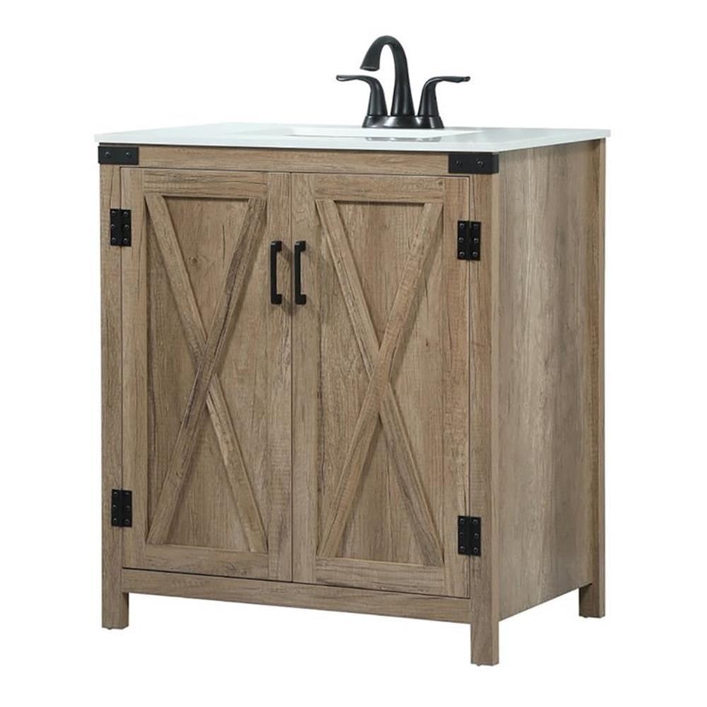 Slayton 30'' Single Bathroom Vanity with Engineered Marble Top