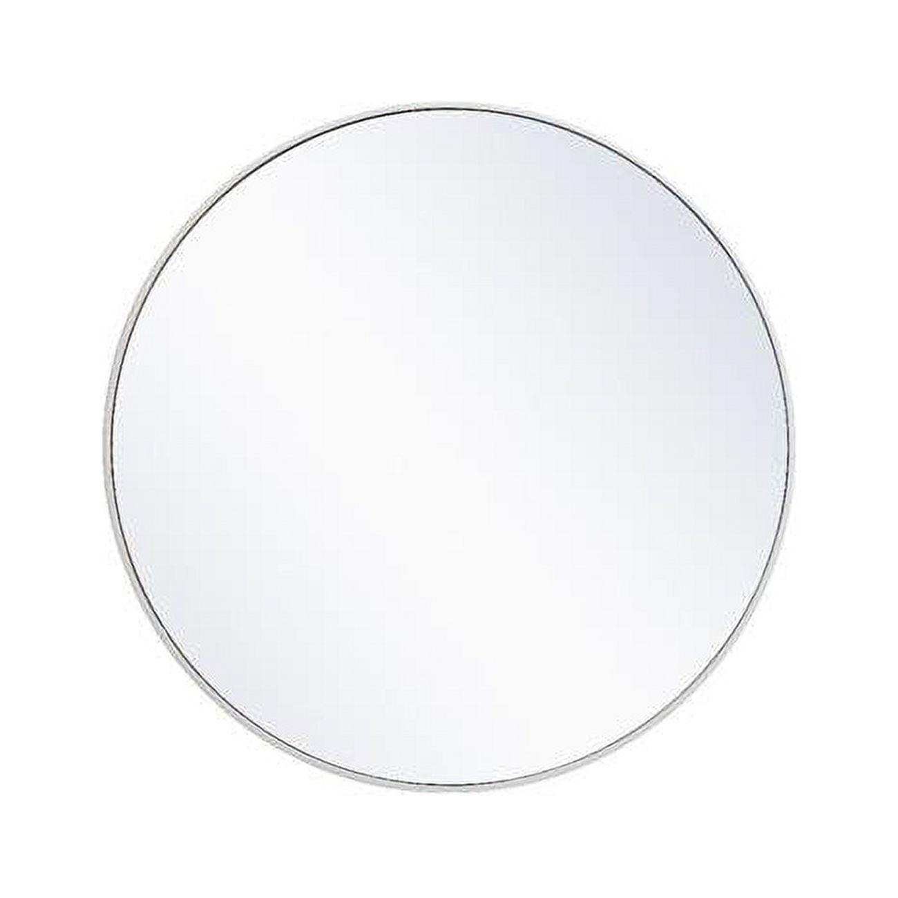 36" White Wood Rectangular Wall Mirror