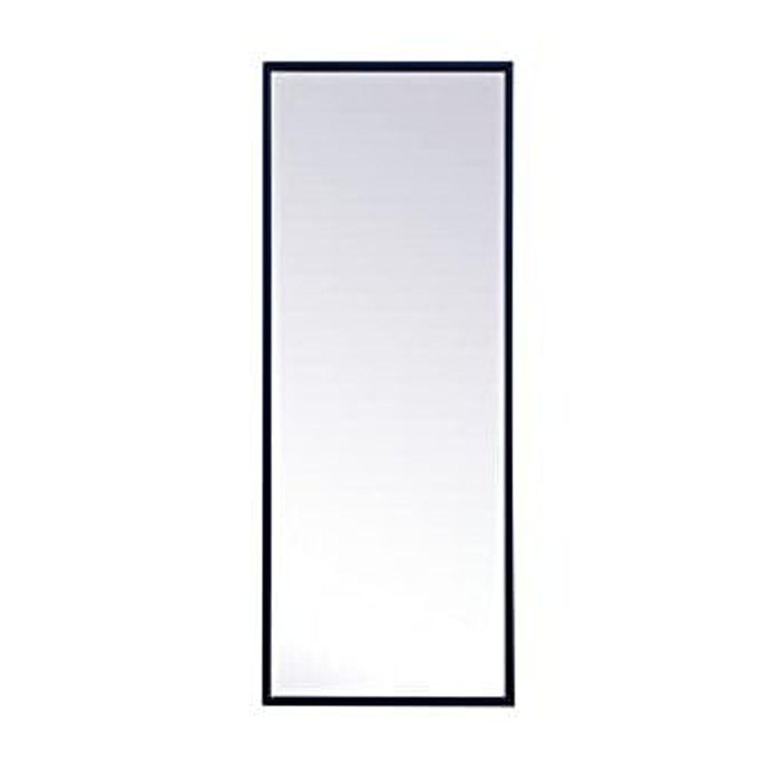 14 x 36 in. Metal Frame Rectangle Mirror, Blue