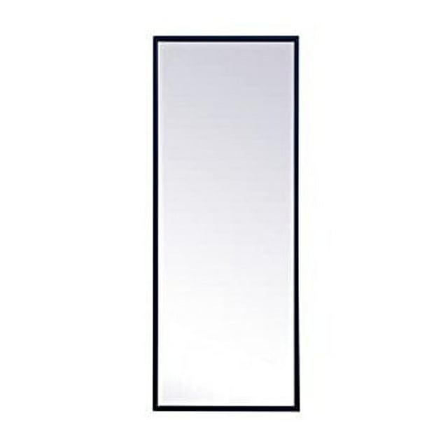 14 x 36 in. Metal Frame Rectangle Mirror, Blue