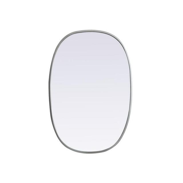 Sabine Metal Curved Oval Wall Mirror