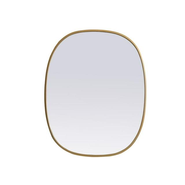 Sabine Metal Curved Oval Wall Mirror