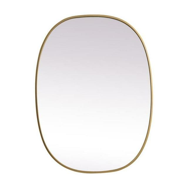 Sabine Metal Curved Oval Wall Mirror