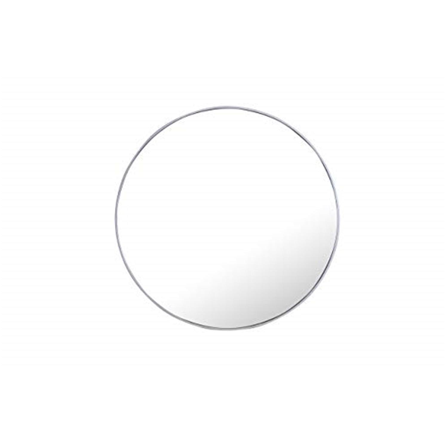 Elegant Lighting Metal frame Round Mirror 42 inch Silver finish