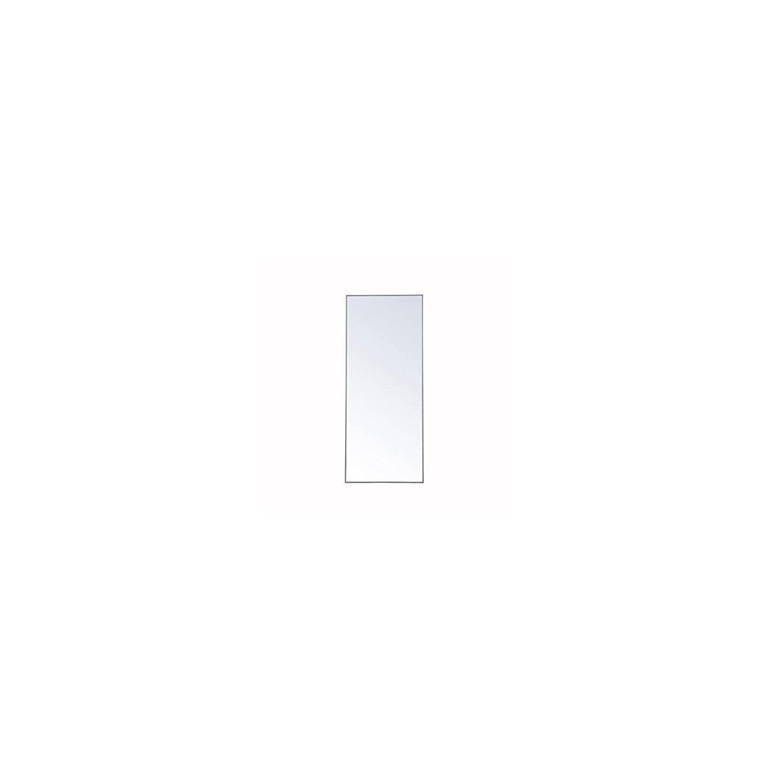 Elegant Decor Metal frame rectangle mirror 30x 72 inch in Grey