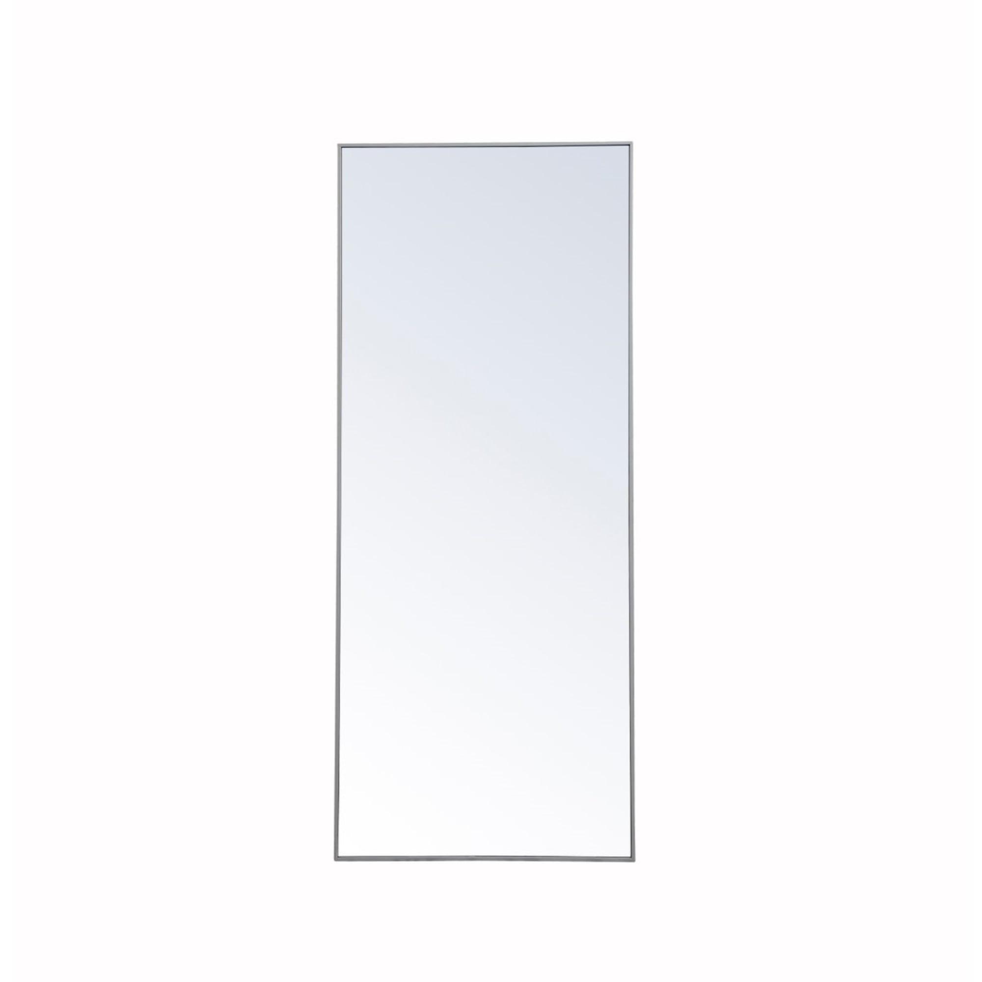 Elegant Decor Metal frame rectangle mirror 30x 72 inch in Grey