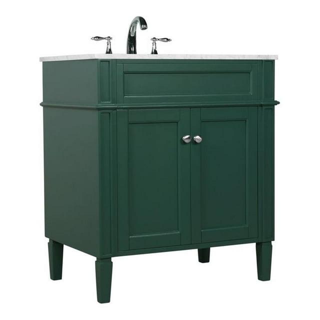 Elegant Decor  30 in. Single Bathroom Vanity in Green